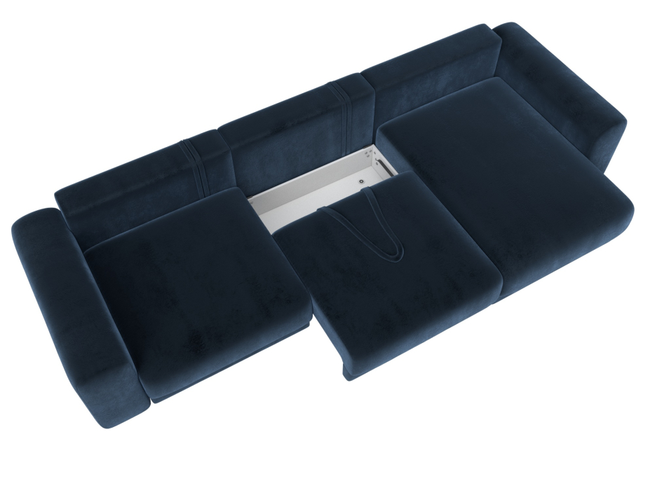 Диваны угловые в гостиную, Диван угловой Лига-056 НПБ Лонг угол универсальный, велюр TOWER