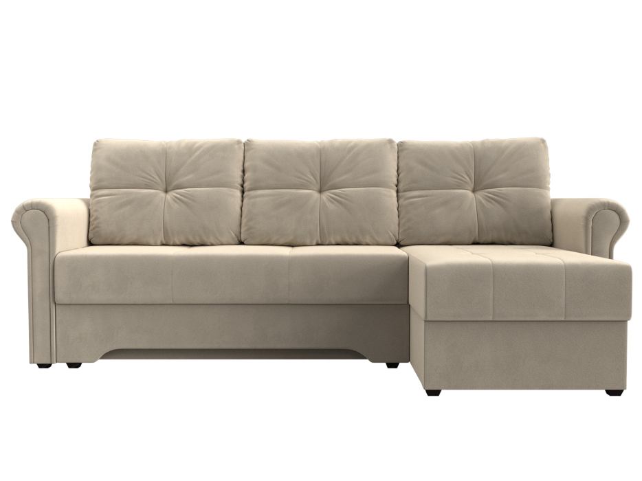 Диваны угловые в гостиную, Угловой диван Леон правый угол, микровельвет