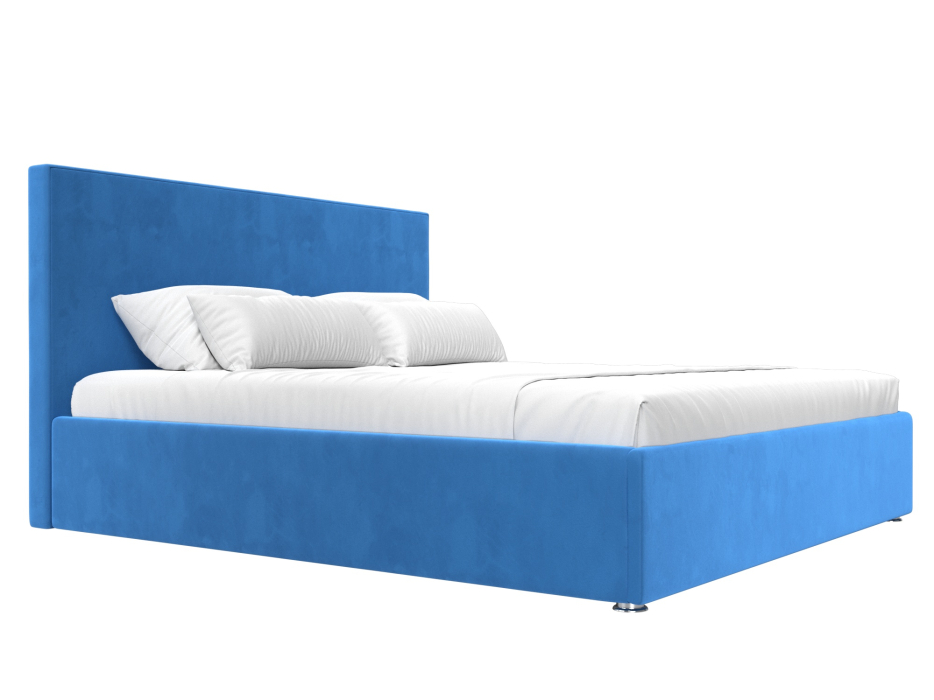Мягкая кровать, Интерьерная кровать Кариба 160, велюр