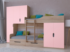 Для подростков, Кровать двухъярусная Лео Дуб Сонома