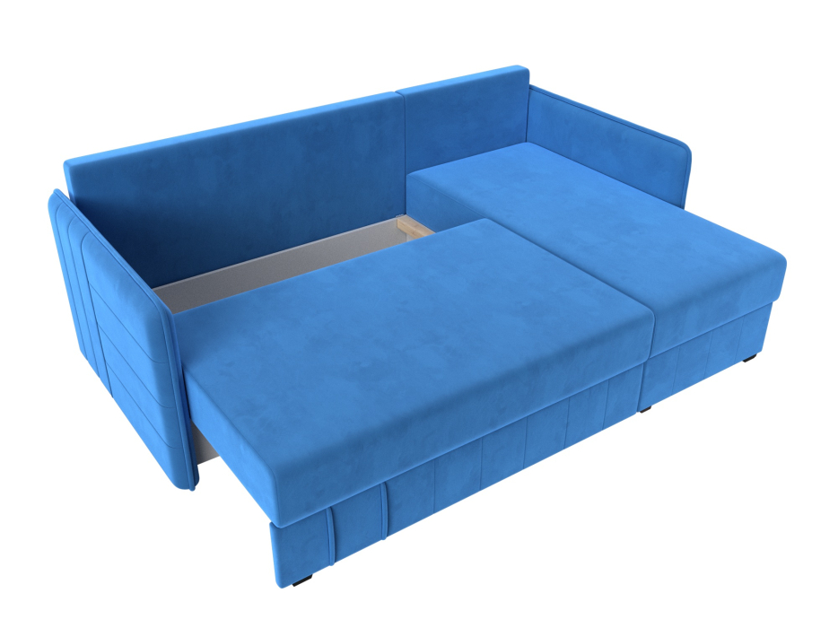 Диваны угловые в гостиную, Диван угловой Слим универсальный угол, велюр