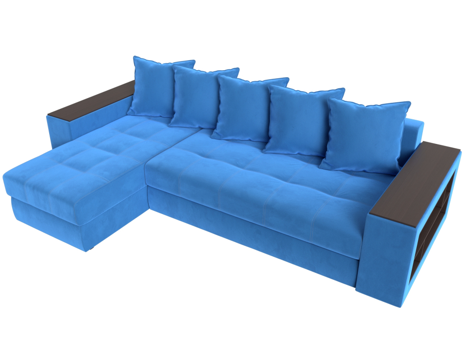 Диваны угловые в гостиную, Угловой диван Дубай, велюр, левый угол