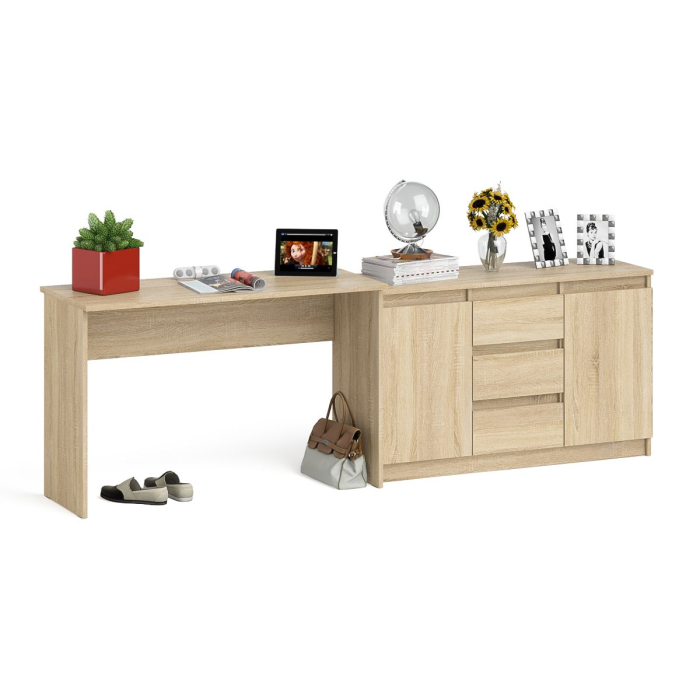 Домашние кабинеты, Письменный стол 1200 с комодом-тумбой МК-1200-3 Мори