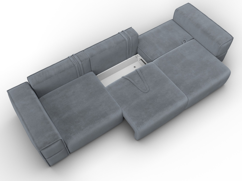 Диваны еврокнижки, Диван прямой Лига-058 НПБ Лонг, велюр TOWER