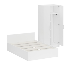 Кровать двуспальная 1400 со шкафом для одежды 2-х створчатым Стандарт