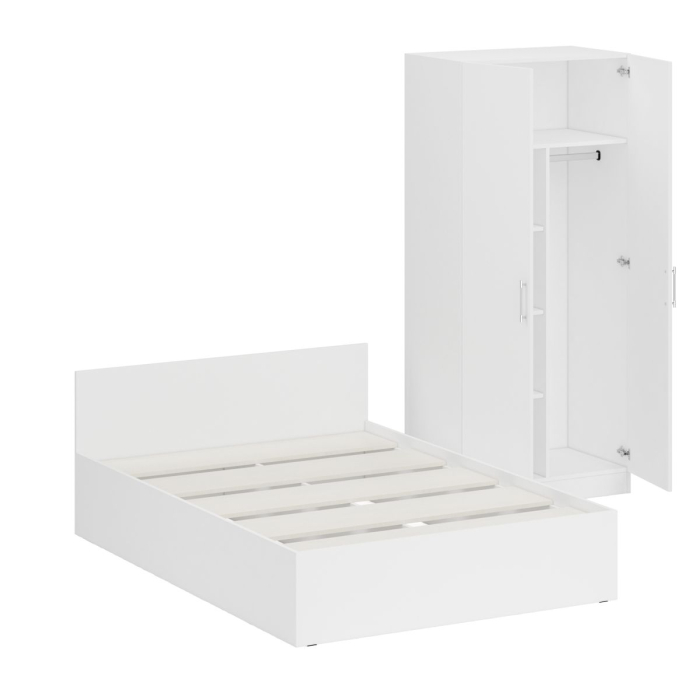 Спальные гарнитуры, Кровать двуспальная 1400 со шкафом для одежды 2-х створчатым Стандарт