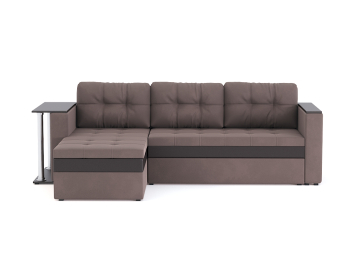 Диван-кровать угловой Атланта со столом дельфин, велюр