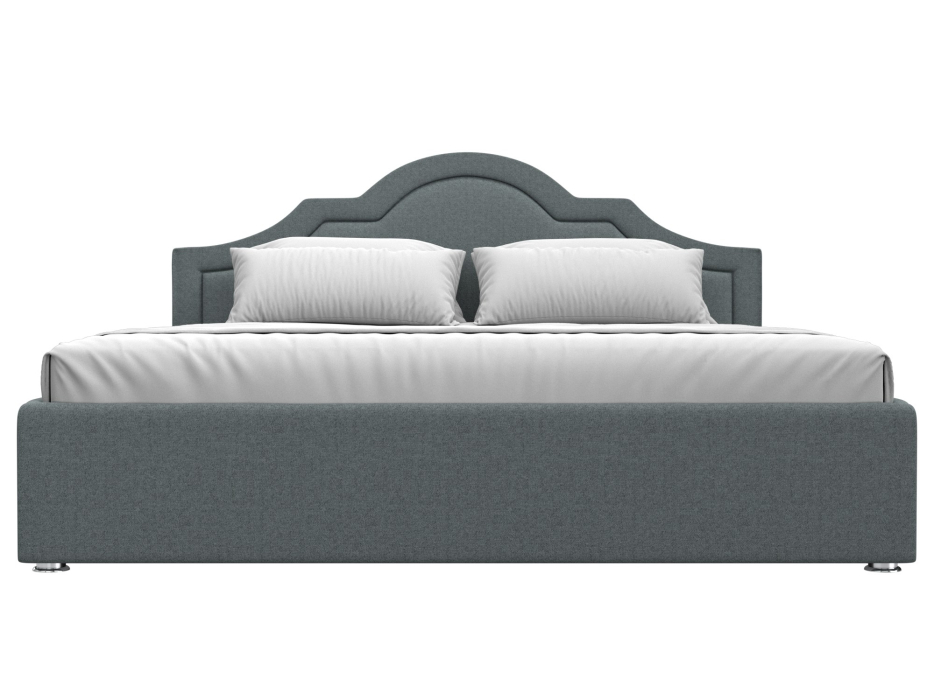 Мягкая кровать, Кровать интерьерная Афина 180, рогожка Амур