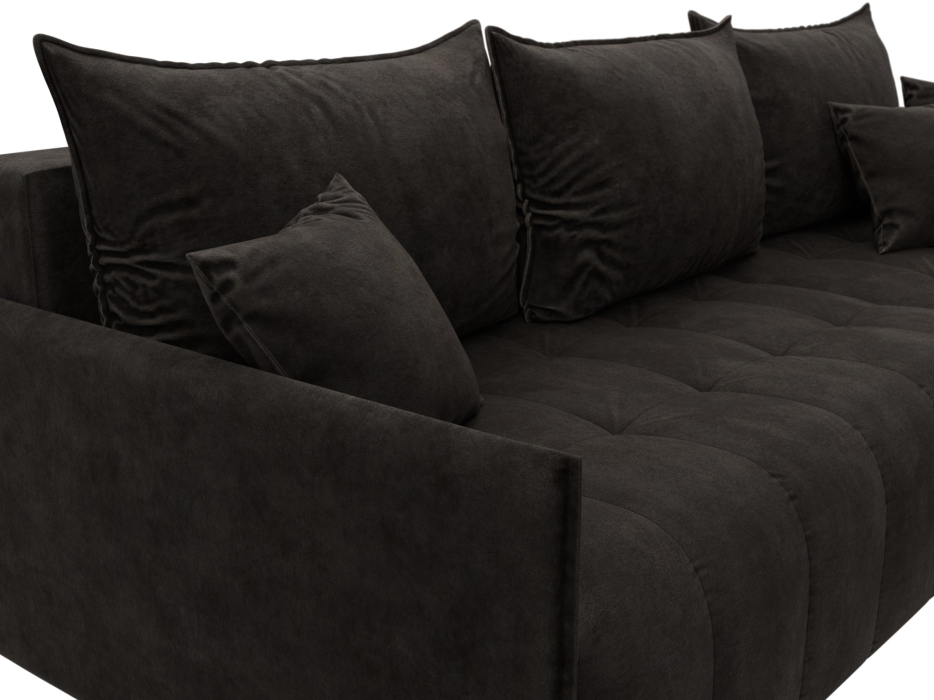 Диваны угловые в гостиную, Диван угловой Лига-054 НПБ угол универсальный, велюр BRUT