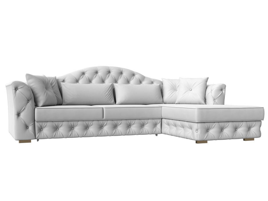 Диваны угловые в гостиную, Диван угловой Артис правый угол, экокожа