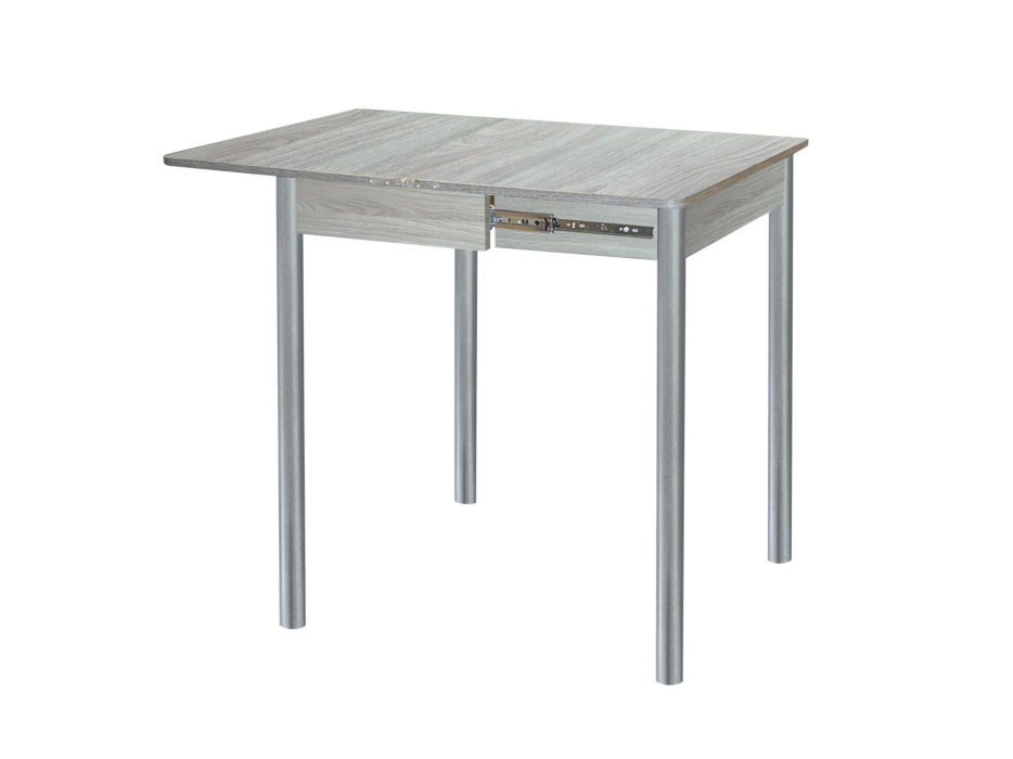 Обеденные столы, Глайдер стол обеденный Опора № 2-круглая серебристый металлик