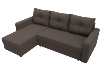 Диван угловой Ливерпуль Лайт левый угол, рогожка Амур