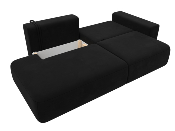 Диван прямой Лига-036 Модерн подлокотник справа, микровельвет