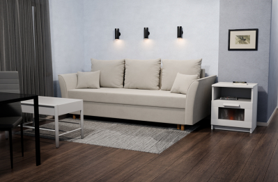 Прямой диван Мелодия,еврокнижка,велюр