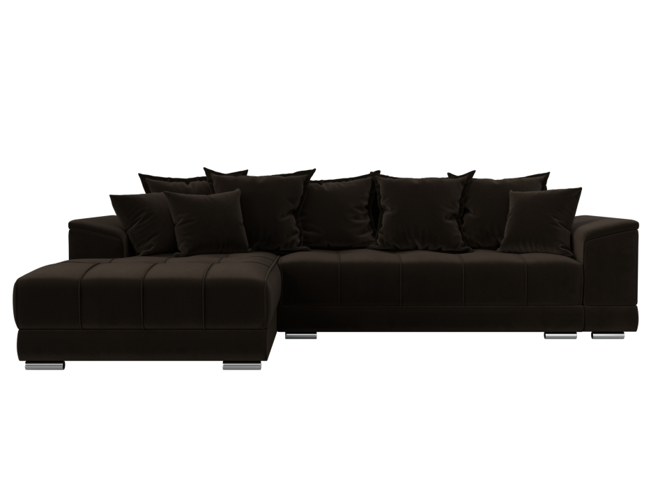 Диваны угловые в гостиную, Угловой диван НордСтар левый угол, микровельвет