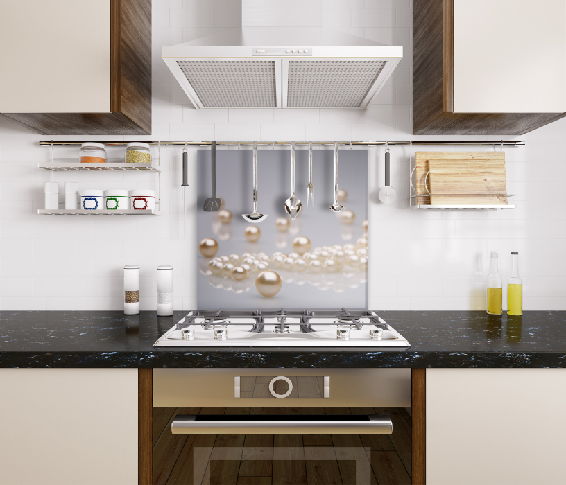 Стеновые панели, Интерьерная панель из стекла 600*600*6 мм MGF66_бисер