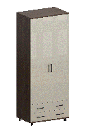 Шкафы двухстворчатые, Модульная система Грейс Шкаф ШК-5005  Гикори Джексон Темный