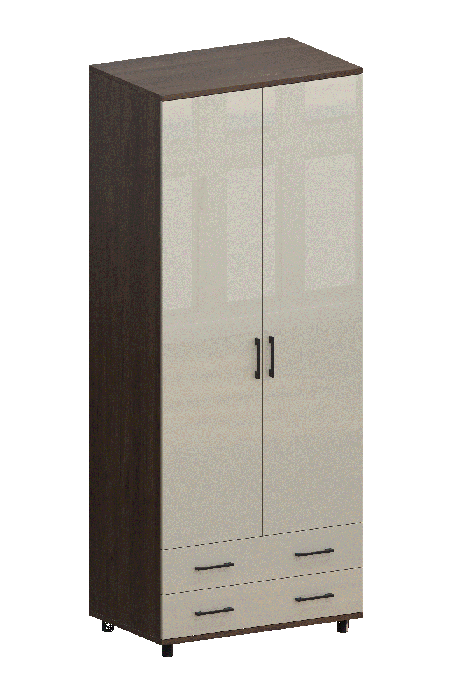 Шкафы двухстворчатые, Модульная система Грейс Шкаф ШК-5005  Гикори Джексон Темный