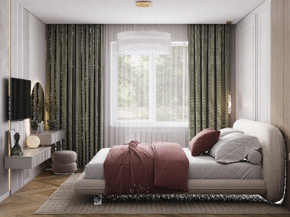 Мягкая кровать, Спальня Букле Кровать 1600*2000 на ножках