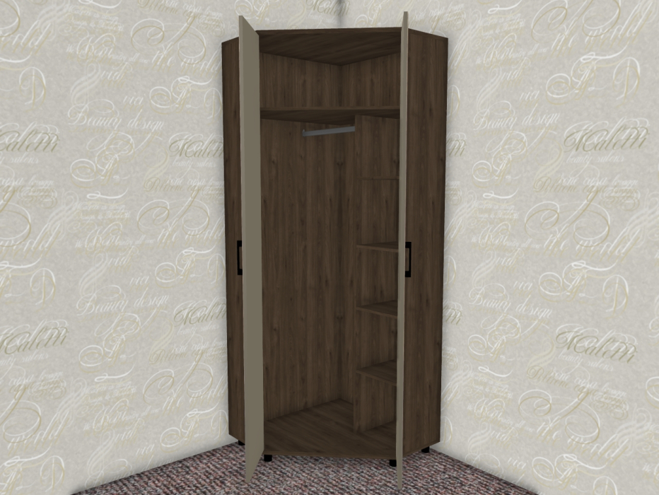 Угловые шкафы, Модульная система Грейс Шкаф ШК-5016  Гикори Джексон Темный