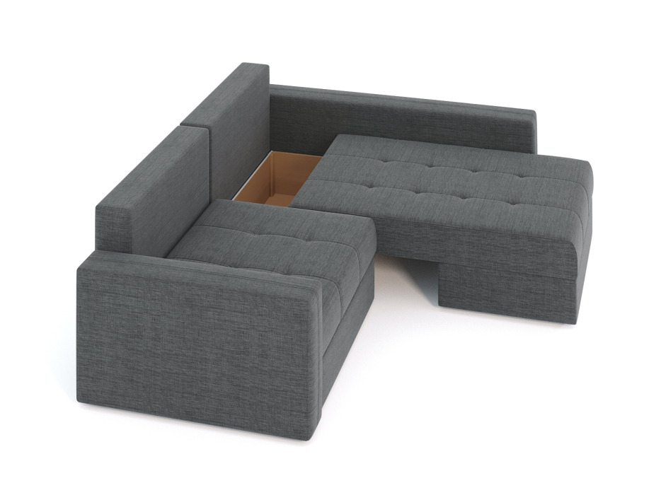 Диваны угловые в гостиную, Диван-кровать угловой Брест 2 секции еврокнижка, рогожка