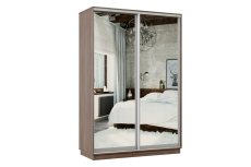 Шкафы-купе 2-х дверные, Шкаф-купе Премьер Лайт МИНИ 03 (04;04) двухдверный