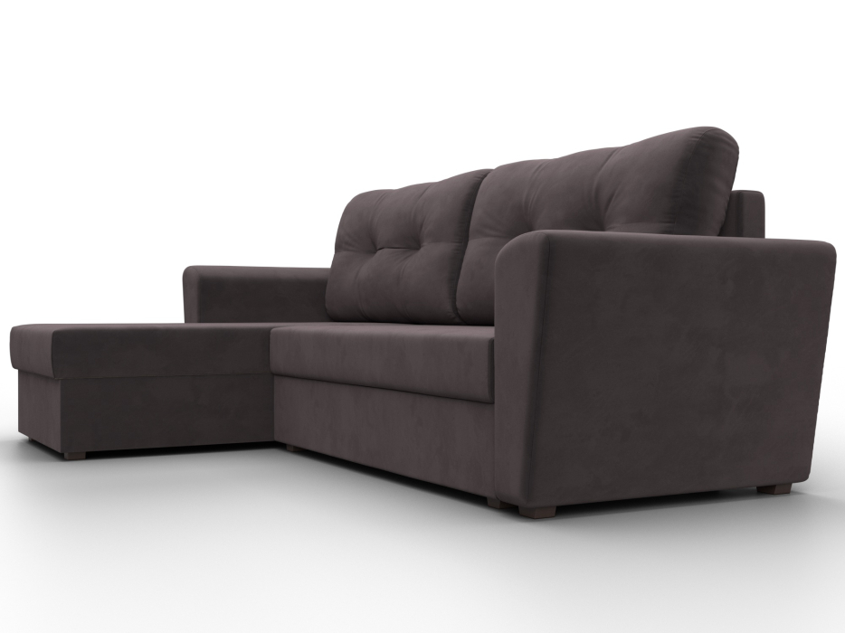 Диваны угловые в гостиную, Угловой диван Амстердам Лайт левый угол, велюр