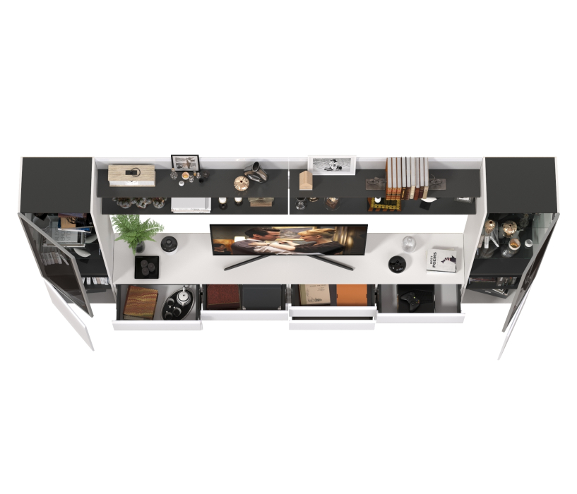 Стенки для гостиной, Стенка модульная Сидней комплектация № 122