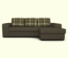 Диваны угловые в гостиную, Угловой диван ЭДИНБУРГ с оттоманкой правый рогожка