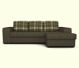 Угловой диван ЭДИНБУРГ с оттоманкой правый рогожка