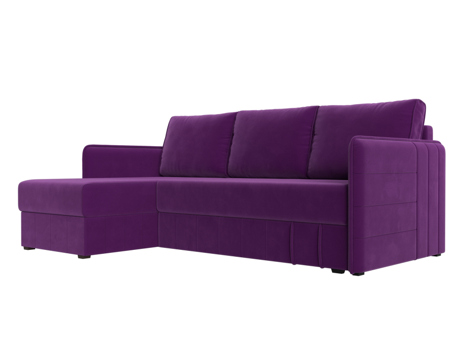 Диваны угловые в гостиную, Угловой диван Слим левый угол, микровельвет