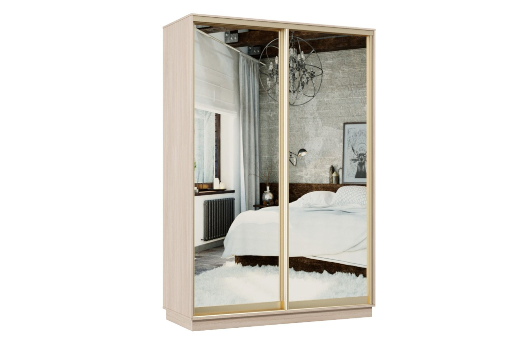 Шкафы-купе, Шкаф-купе Премьер 02 ясень шимо светлый