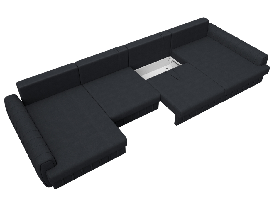 Диваны угловые в гостиную, Диван П-образный Лига-057 НПБ Лонг, замша JOLY