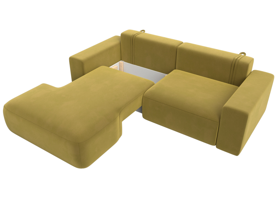 Диваны угловые в гостиную, Диван угловой Лига-036 Классик левый угол, микровельвет