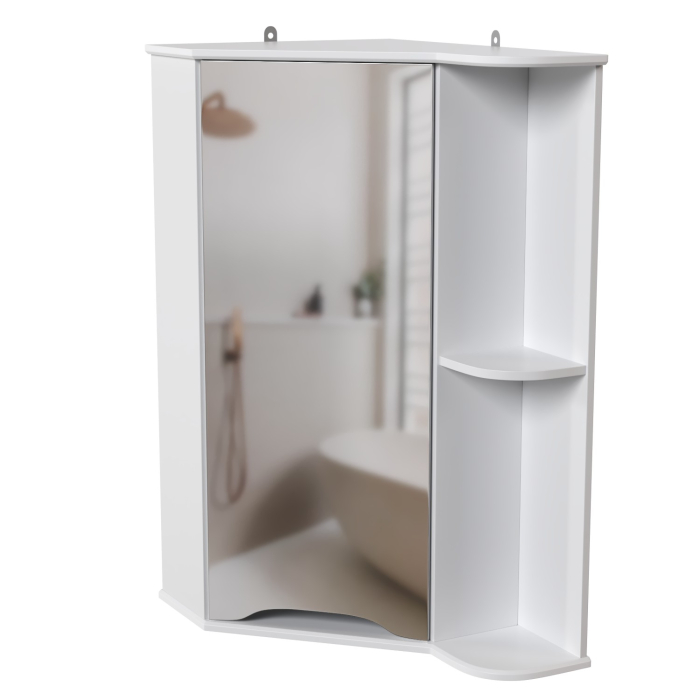 Стеллажи и полки, Шкаф навесной КОРНЕР универсальный угловой без подсветки (ПВХ)