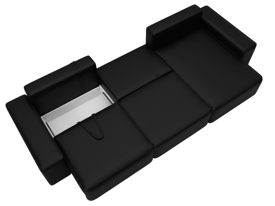 Диваны угловые в гостиную, Диван угловой Лига-074 угол универсальный, экокожа GRIFON