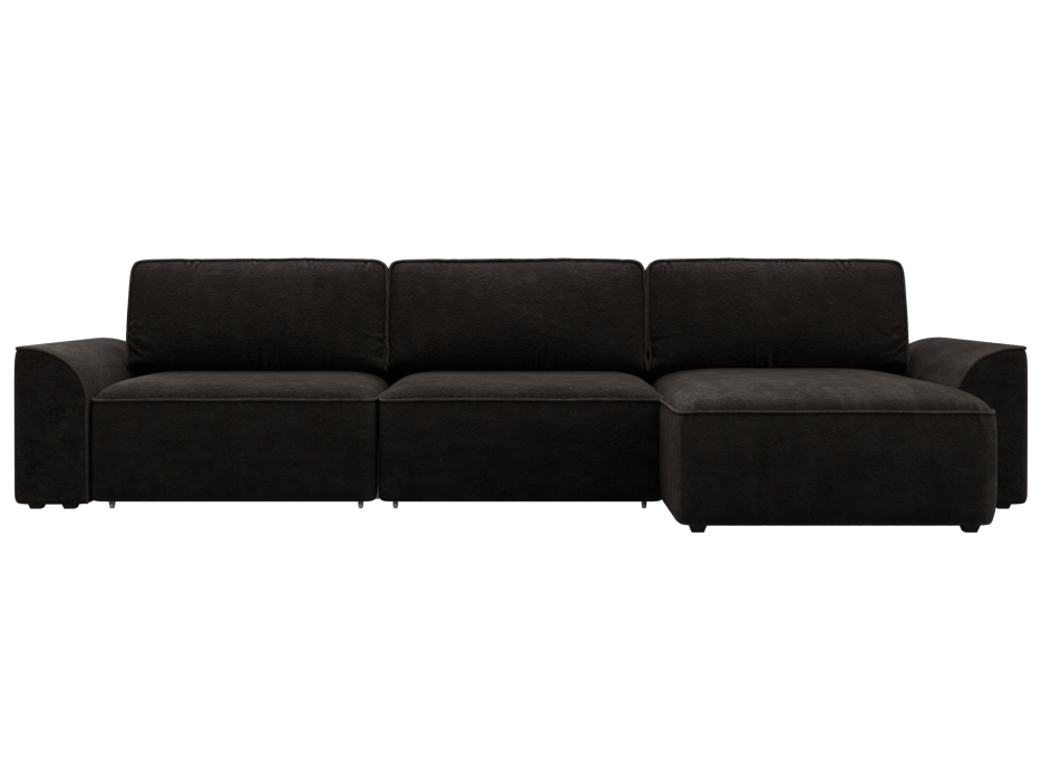 Диваны угловые в гостиную, Диван угловой Лига-048 НПБ лонг, велюр BRUT