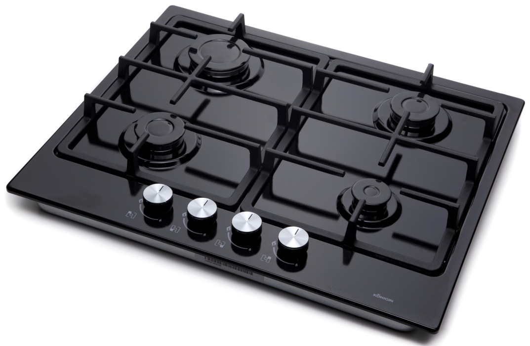 Встраиваемые варочные панели, Газовая варочная панель Konigin Spark 604 BK