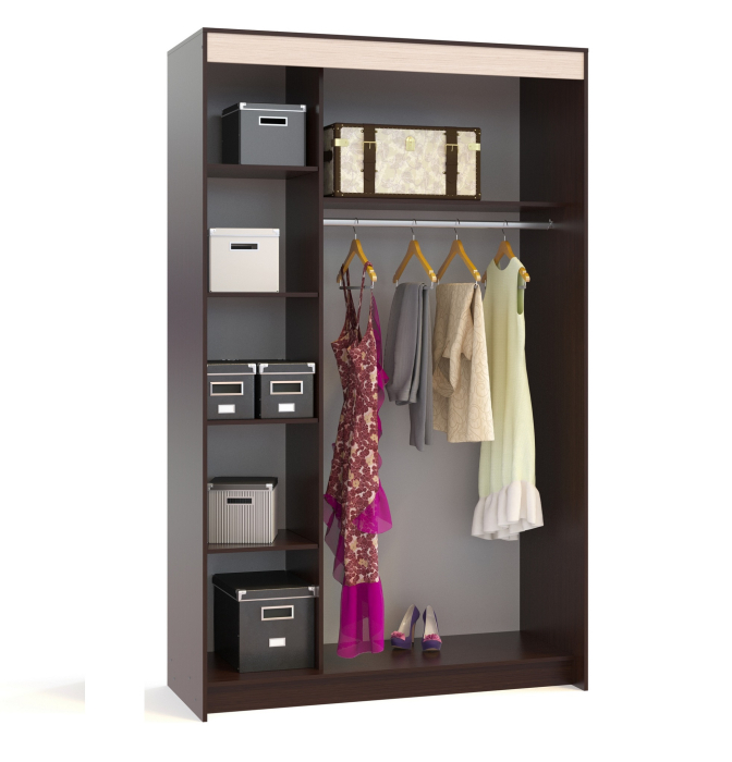 Шкафы-купе 3-х дверные, Шкаф-купе с зеркалом Контур ШР-156.2