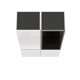 Сидней Шкаф-пенал с дверками и шкаф-витрина 13.201