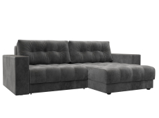 Диваны угловые в гостиную, Диван угловой с декором Лига-049 НПБ, велюр TOWER