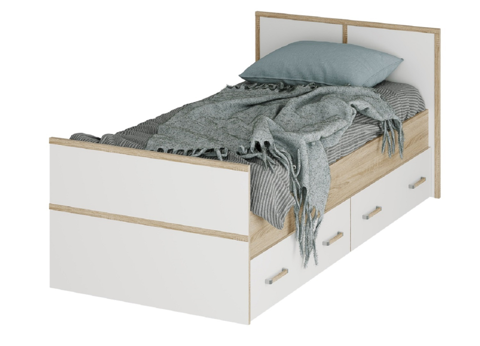 Кровати одноярусные, Кровать Сакура с проложками ДСП 90х200