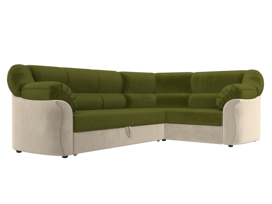 Диваны угловые в гостиную, Диван угловой Карнелла правый угол, микровельвет