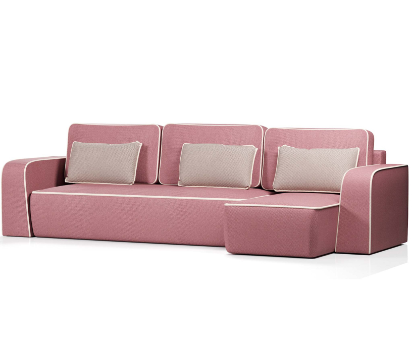 Диваны угловые в гостиную, Диван-кровать угловой Линда еврокнижка,велюр