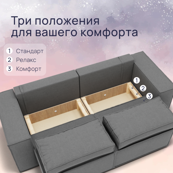 Диваны с ящиком для белья, Прямой диван Рашт ППУ, велюр