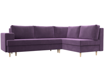 Диван угловой Сильвана правый угол, микровельвет
