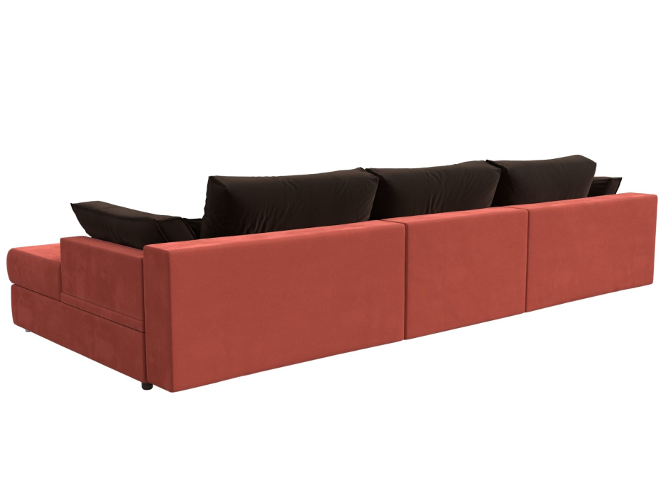 Диваны угловые в гостиную, Угловой диван Пекин Long угол правый, НПБ, микровельвет