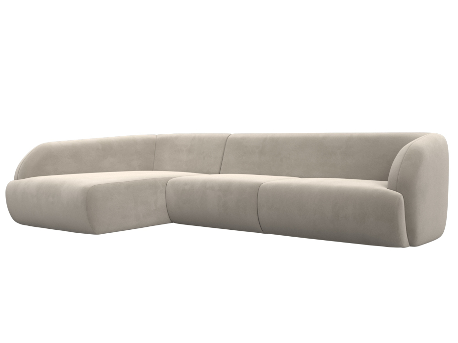 Диваны угловые в гостиную, Диван угловой Лига-041 левый угол, микровельвет