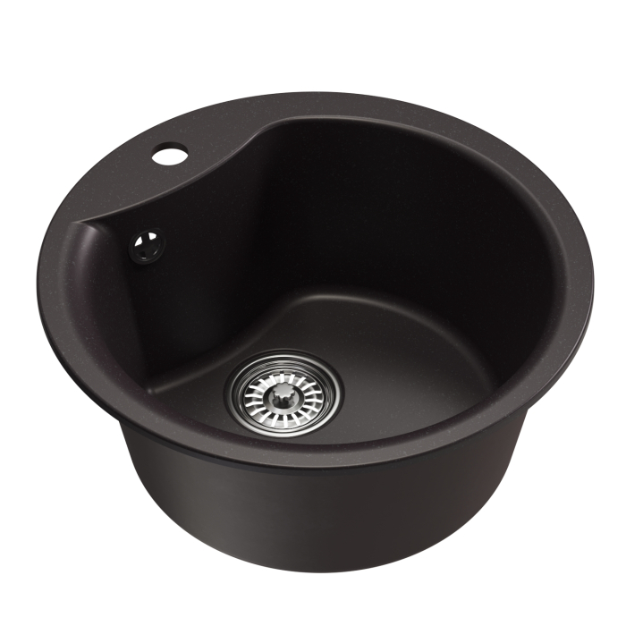 Кухонные мойки, Мойкa ML-GM12 круглая, 480мм (глуб. чаши 210) NEW*