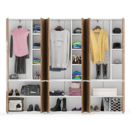 Набор бельевых шкафов Лидер-8 20Б три штуки